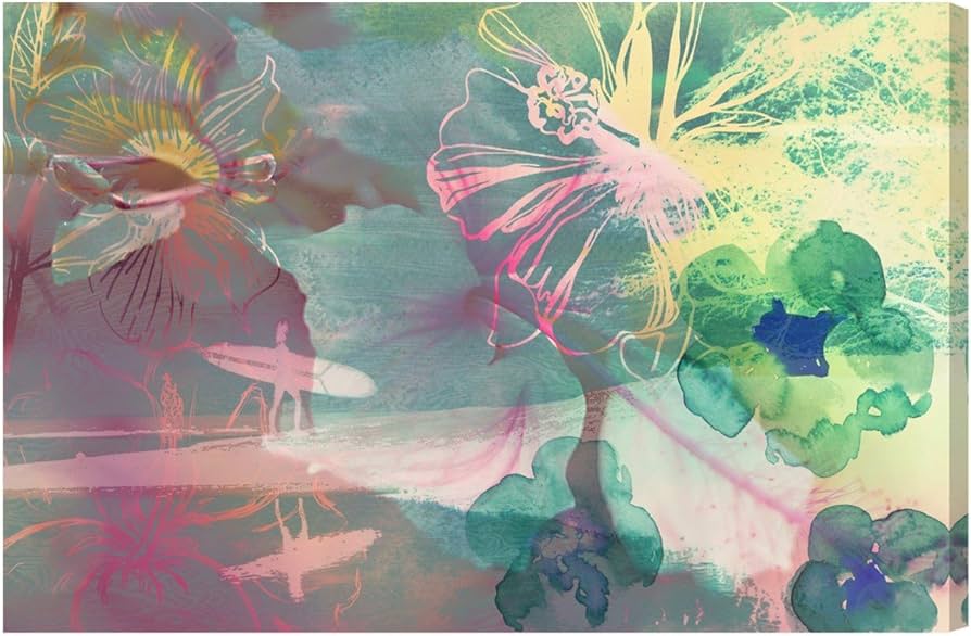 Amazon.co.jp: Oliver Gal Surfer Girl キャンバスアート 30