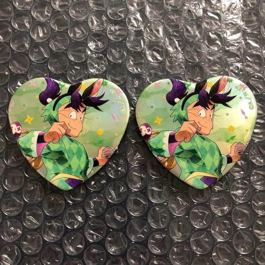 Amazon.co.jp: 潮江文次郎 ハート缶バッジ 2個 ナンジャタウン 忍たま