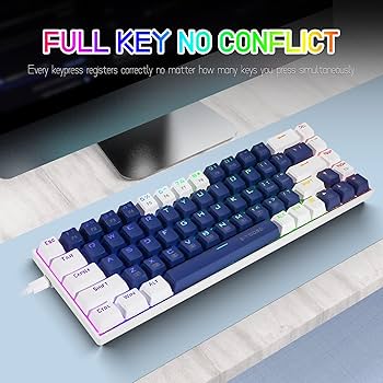 Amazon | E-YOOSO Z-686 ポータブルメカニカルゲーミングキーボード 65