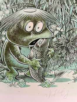 Amazon.co.jp: 水木しる サイン入り版画 河童の三平 ゲゲゲの鬼太郎