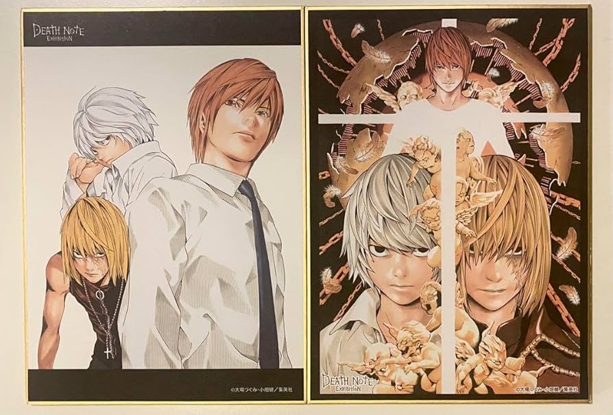 Amazon.co.jp: デスノートDEATH NOTE原画展 夜神月 ニア メロ ミニ色紙