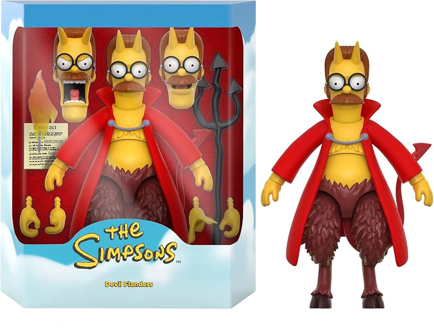 Amazon.com: Super7 ULTIMATES! The Simpsons Devil Flanders - 7