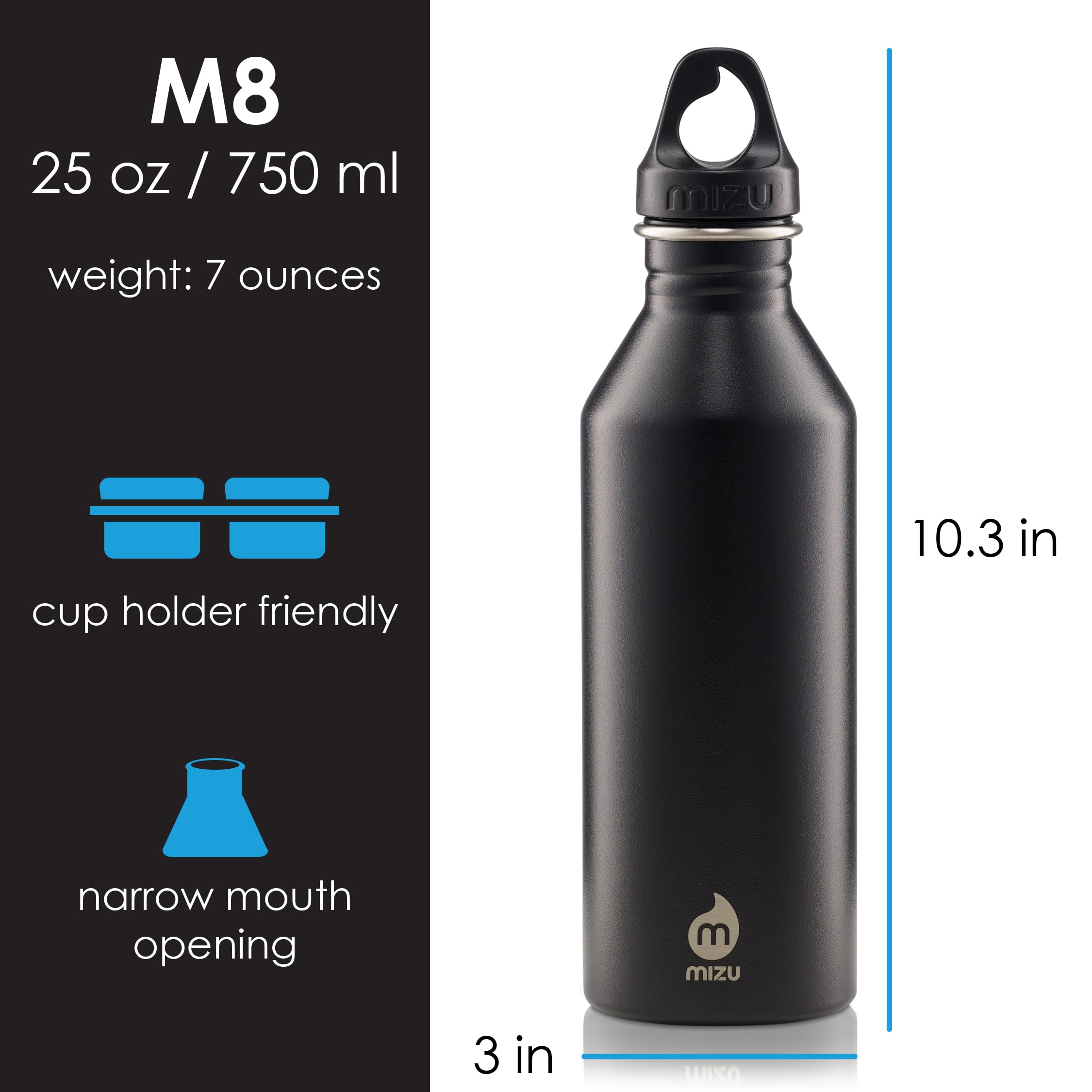 Amazon.co.jp: mizu(ミズ) 常温水筒 M8 [800ml] シングルウォール