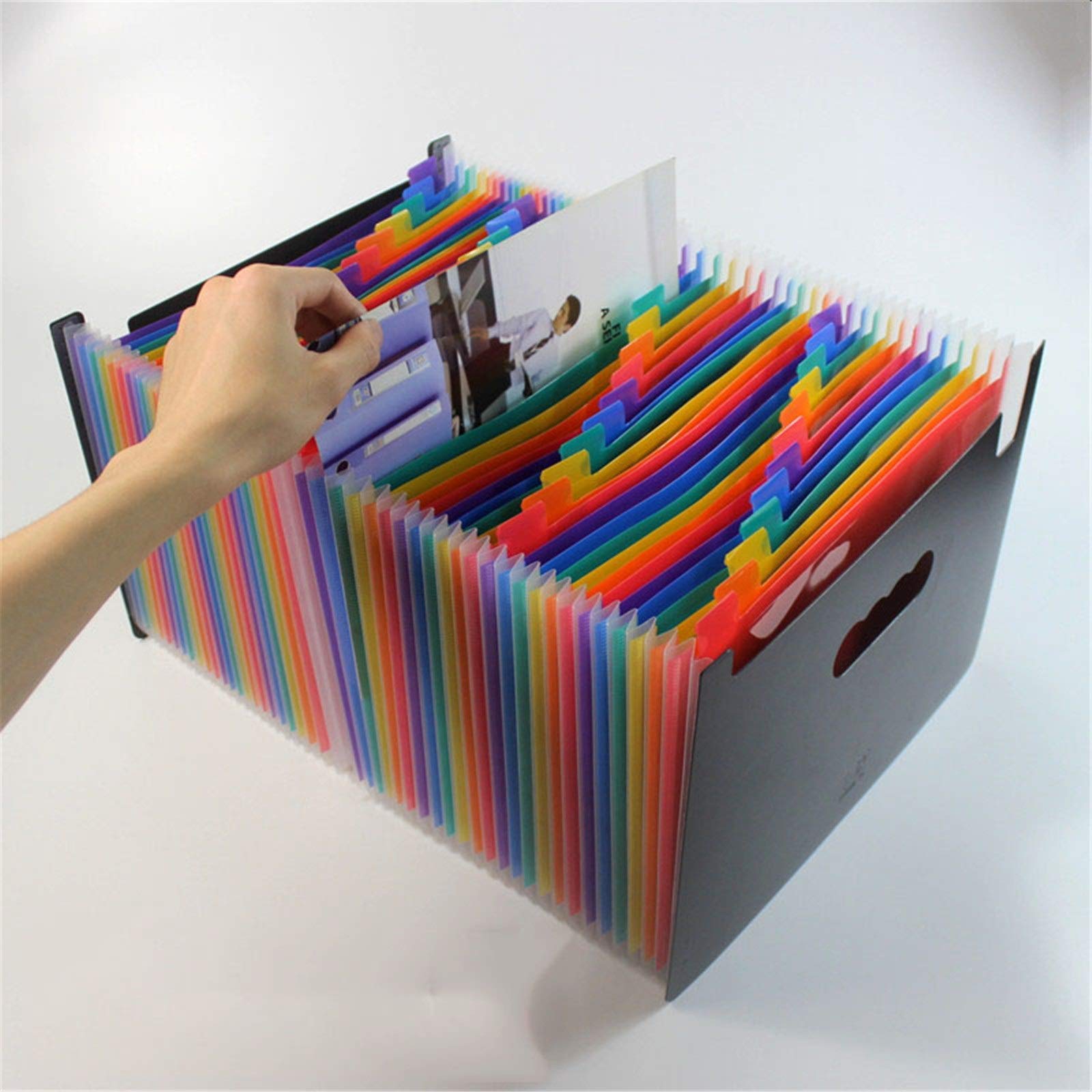 Amazon.co.jp: ドキュメントファイル ポケット アコーディオンファイル