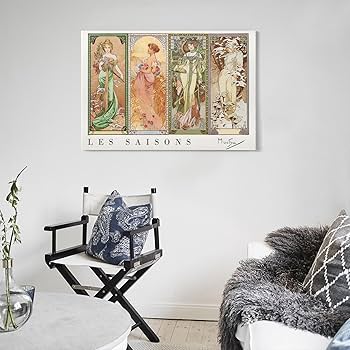 Amazon.co.jp: Alphonse Mucha アルフォンス・ミュシャ 四季変化