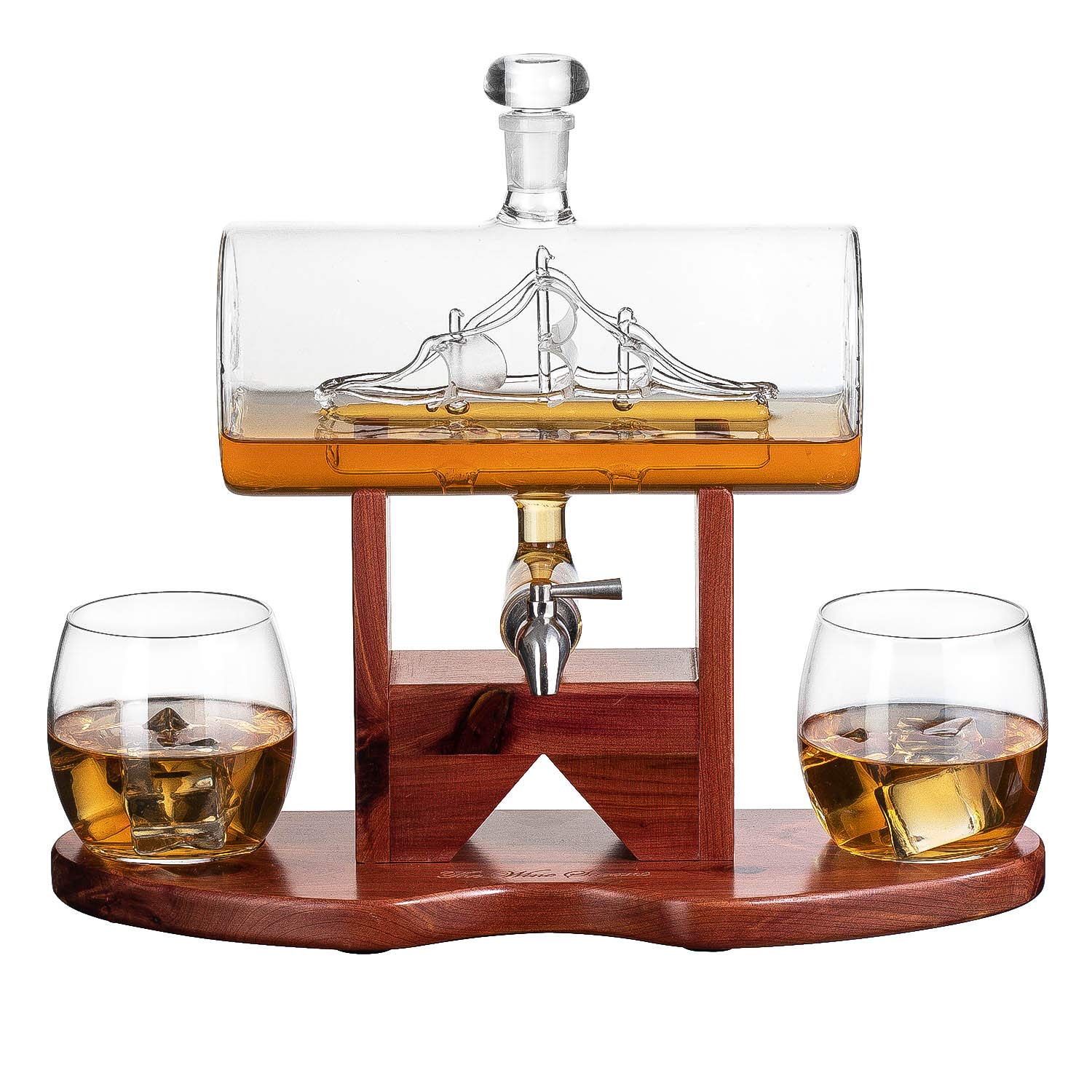 Amazon.com | Whiskey Decanter Set, Liquor Dispenser for Home Bar