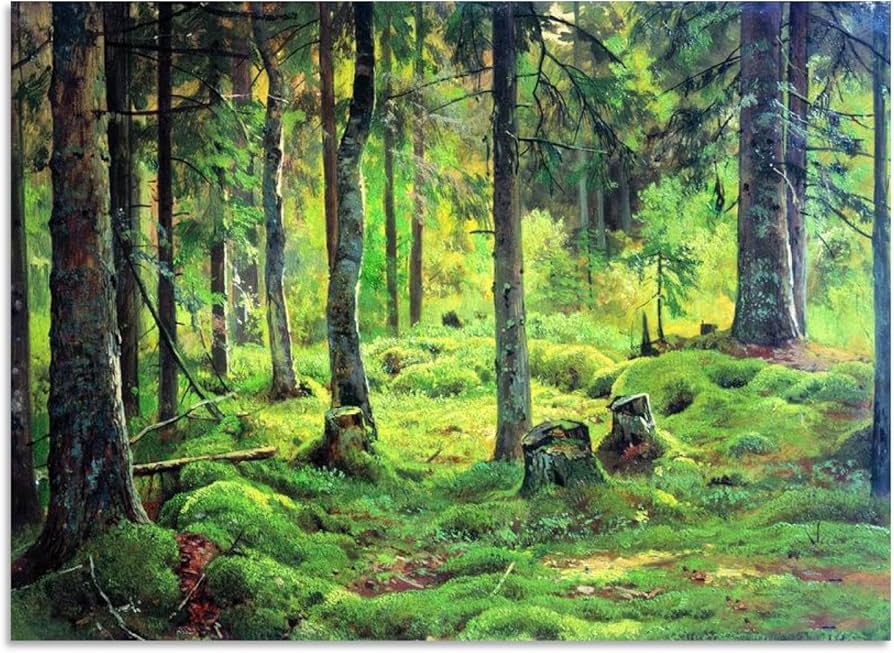 Amazon.co.jp: 有名の絵画 森林风景絵画のポスター 。イベントの腫れ