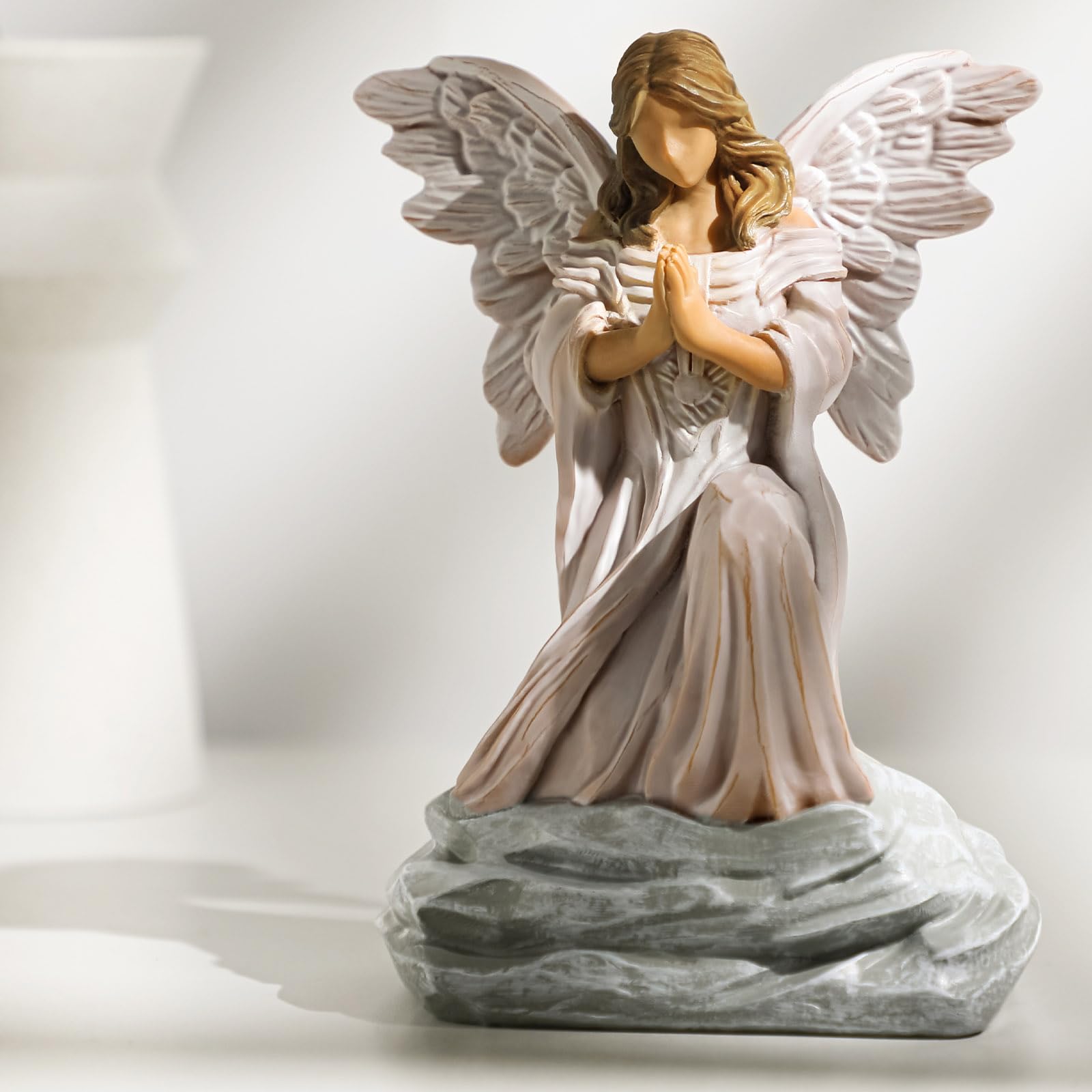 BDJBXK Guardian Angel Statue with Praying Hands - Sympathy