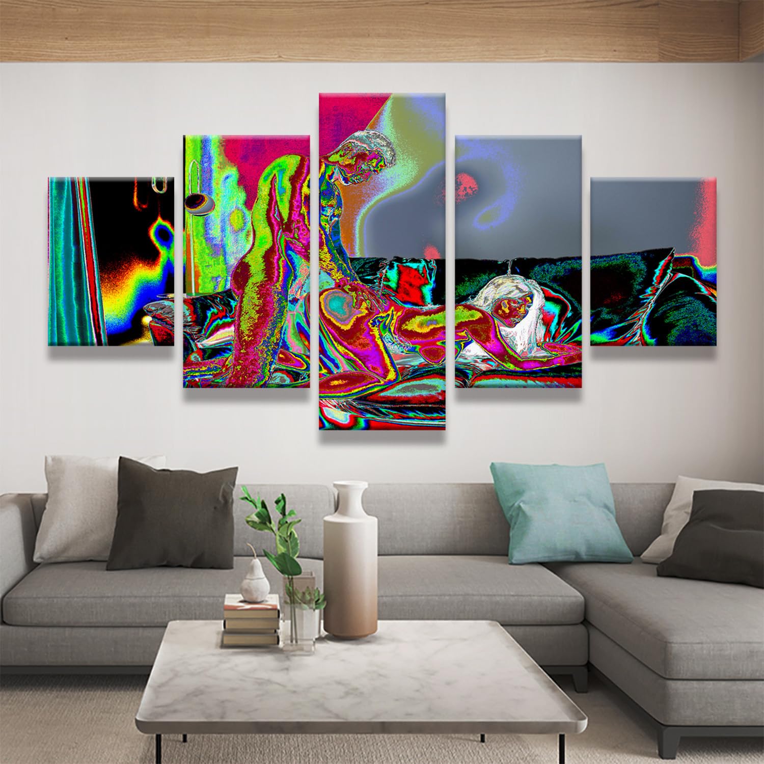 Amazon.co.jp: SKORDO ボディアート絵画リビングルーム装飾絵画