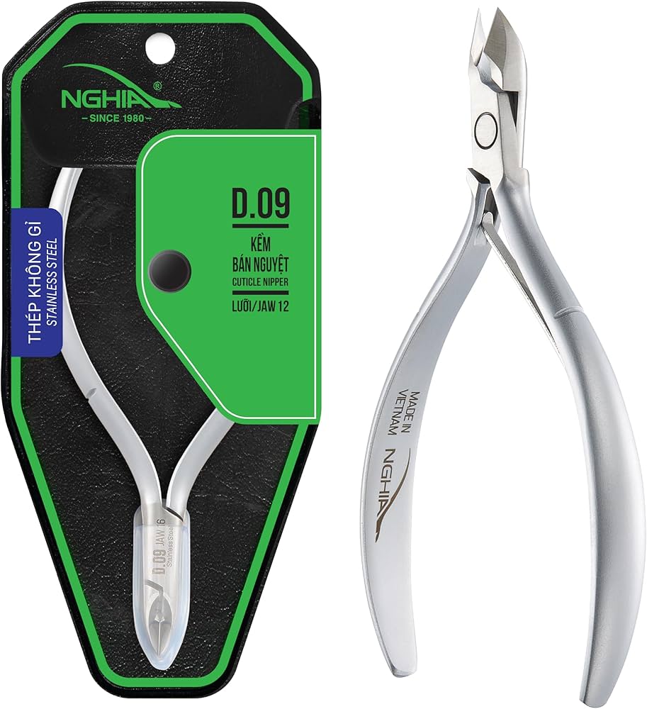 Amazon.com: NGHIA Cuticle Nipper - D-09 JAW 12 | Stainless Steel