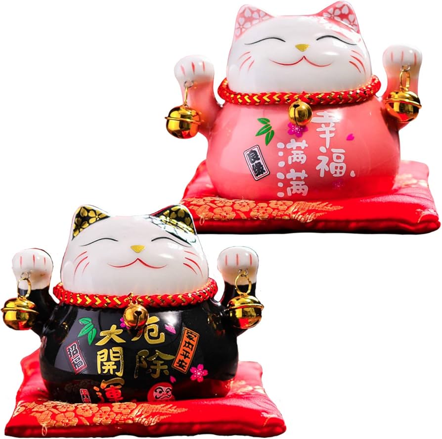 Amazon.co.jp: Felimoa 開運招き猫 貯金箱 風水 インテリア置物 金運