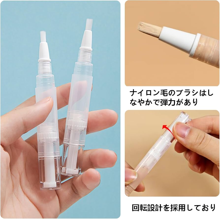 Amazon.co.jp: ツイストペン【10本入り】5ml ネイルブラシペン 空の