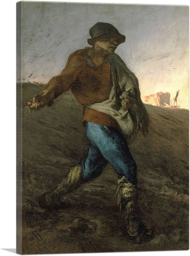 Amazon.com: ARTCANVAS The Sower 1850 Canvas Art Print Stretched