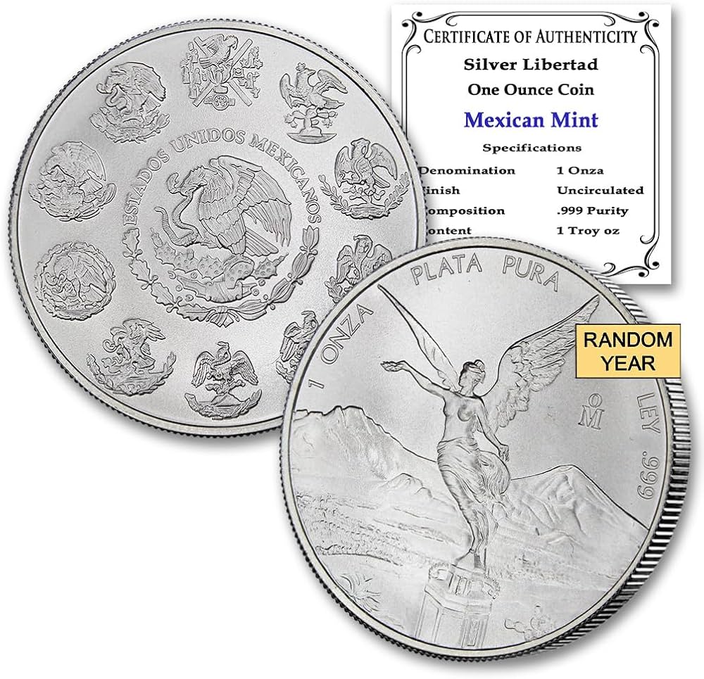 1982 - Present (Random Year) 1 oz Mexican Silver Libertad Coin