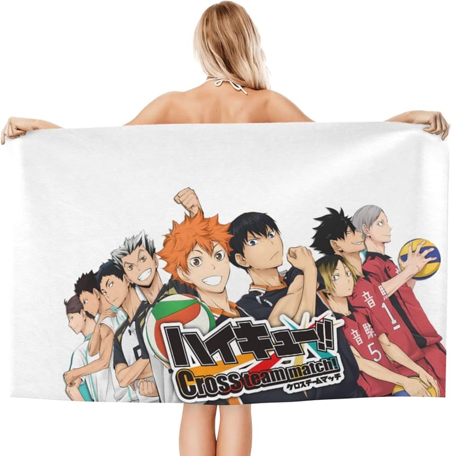 Amazon｜ハイキュー!! バスタオル マイクロファイバー 吸水 速乾 耐久