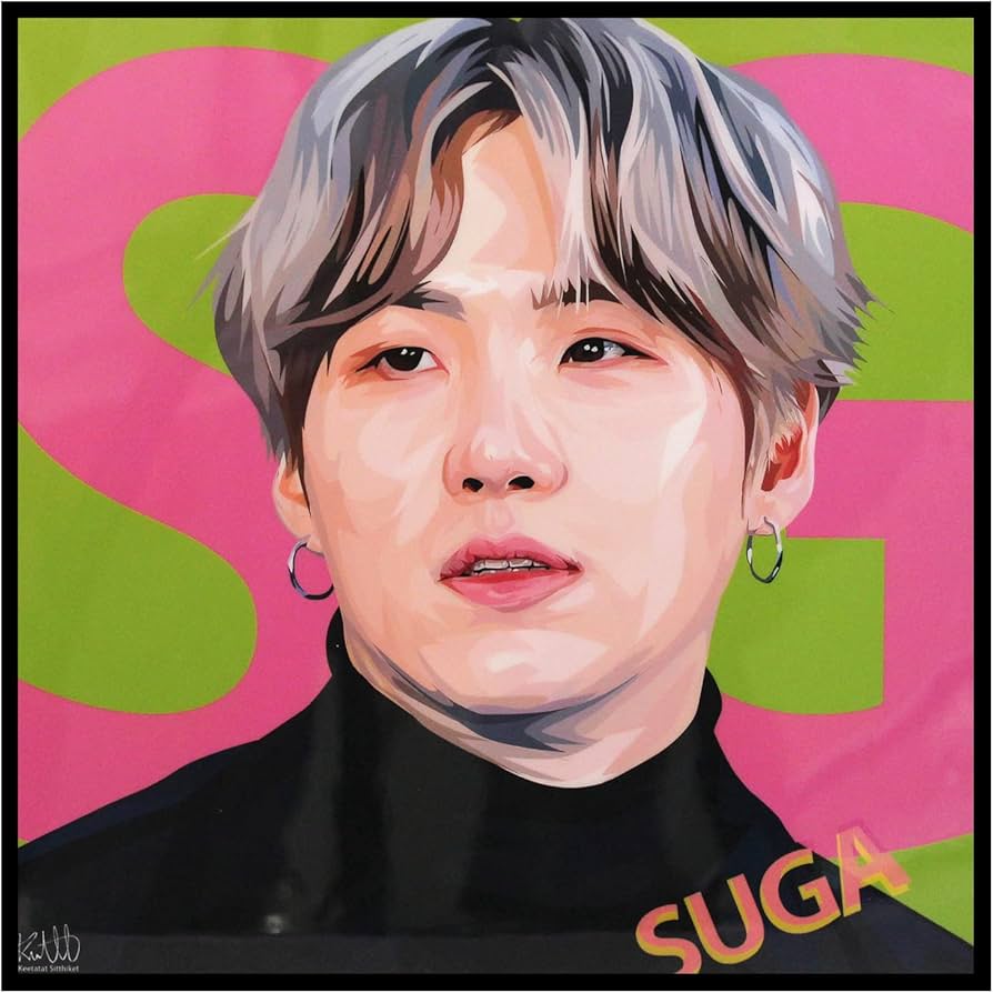 Amazon.co.jp: ポップアート アートパネル BTS SUGA 装飾 インテリア