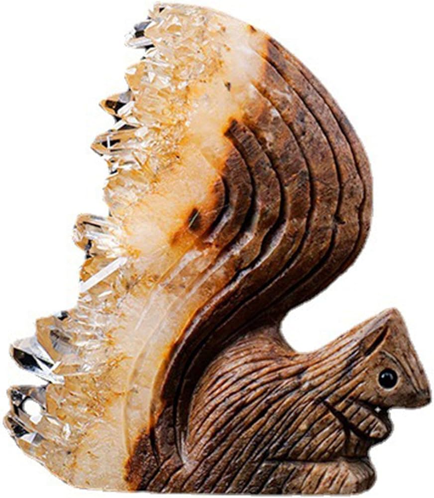 Amazon.co.jp: 3インチのクリスタルリス像の置物装飾 手彫りの天然水晶