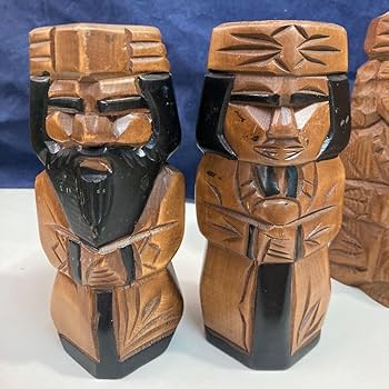 Amazon.co.jp: アイヌ ニポポ人形 木彫り 北海道 民芸 民芸品 8体 置物