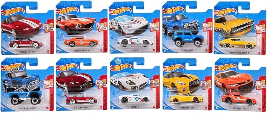 Amazon.com: Hot Wheels 2021 Then and Now Complete Set of 10