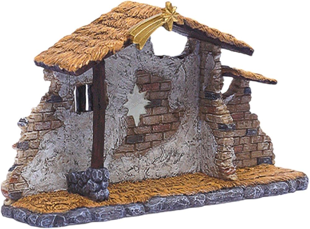 Amazon.co.jp: クリスマス降誕馬小屋, 家の装飾飼い葉桶教会樹脂像の
