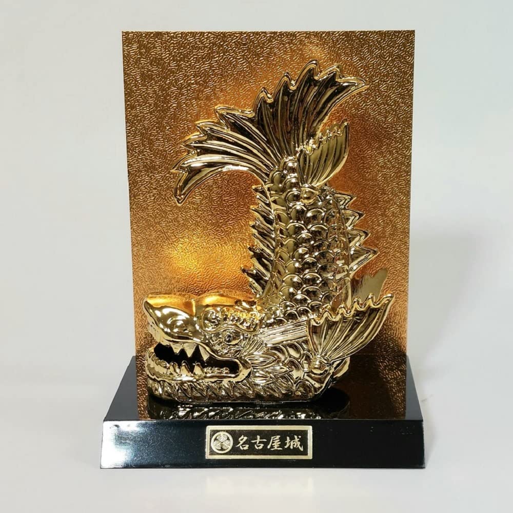 Amazon.co.jp: 新金鯱 置物 しゃちほこの置物 金色 名古屋城 金運 勝運