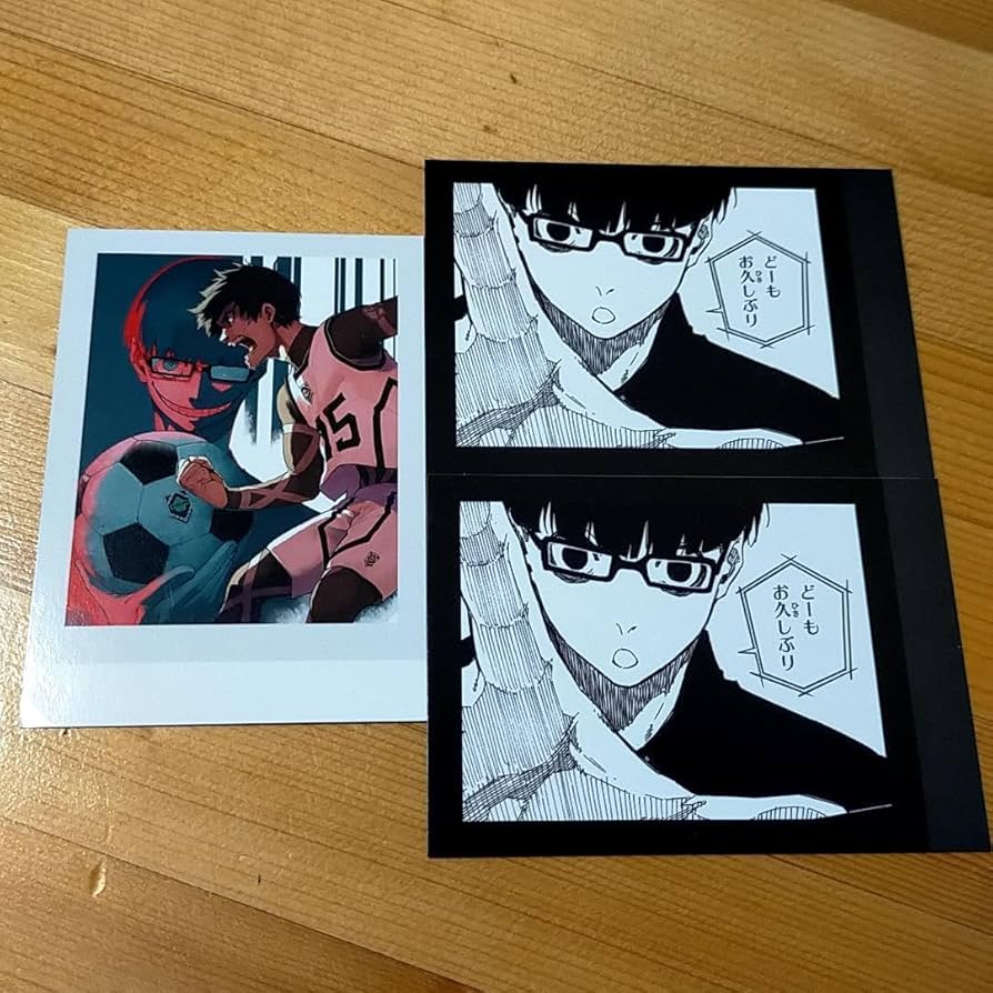 Amazon.co.jp: ブルーロック モノクロカード 絵心甚八 潔世一 セット