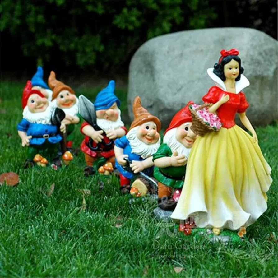 Amazon.co.jp: ZGPTX ヨーロッパ 樹脂 白雪姫 7人の小人 像