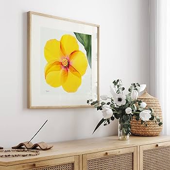 Amazon.co.jp: 絵画「真上からのハイビスカス」インテリア 絵 花