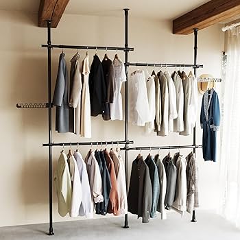 Amazon｜ハンガーラック 突っ張り ツッパリハンガーラック ポール