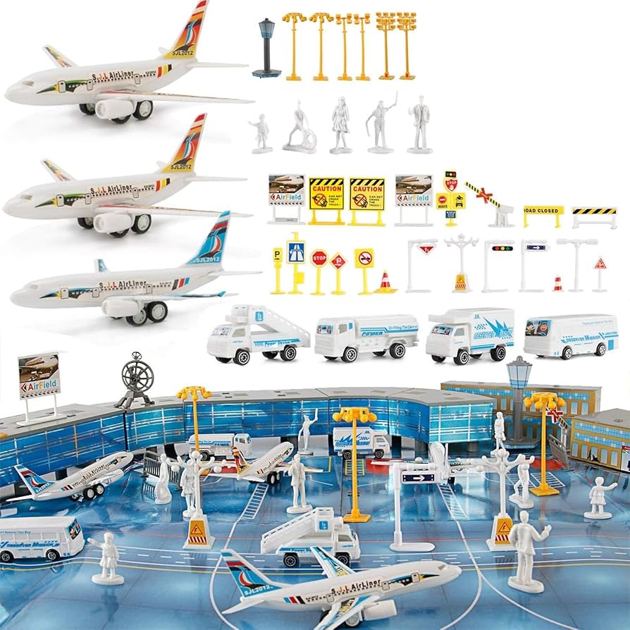 Amazon.co.jp: 航空機モデルプレイセット空港は、子供のギフトのための