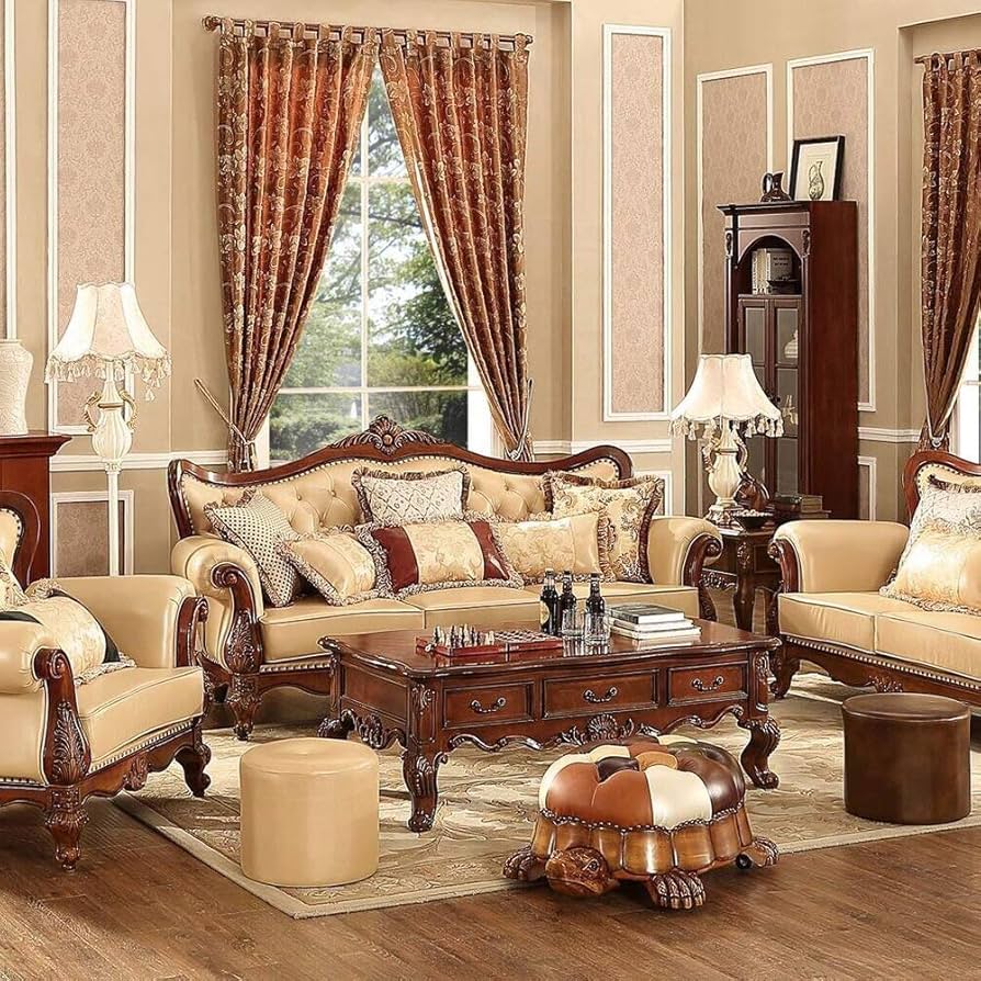 Amazon.com: CYYTLFSD Wood Ottoman Footstool,Sofa Stool，Leather