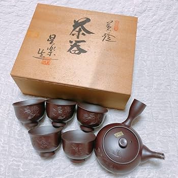 Amazon.co.jp: 本場 四日市 萬古焼 茶器揃 星楽造 急須茶器セット