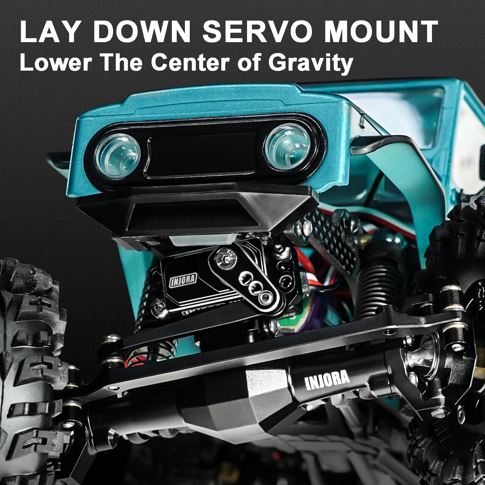 Amazon | INJORA +4mm ダイヤモンド車軸 レイダウンサーボマウント