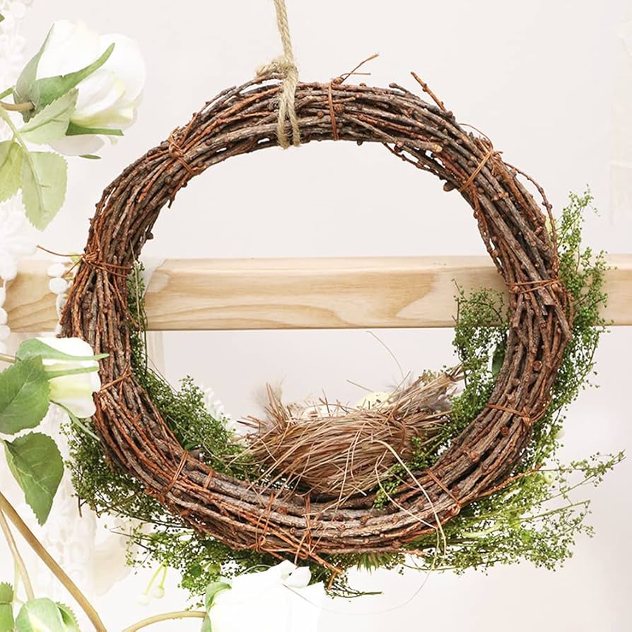 Amazon.co.jp: リース 玄関リース 鳥の巣シミュレーションガーランド