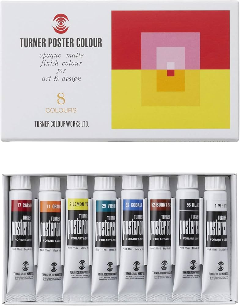 Amazon | ターナー色彩(Turner Color) ポスターカラー 8色スクール