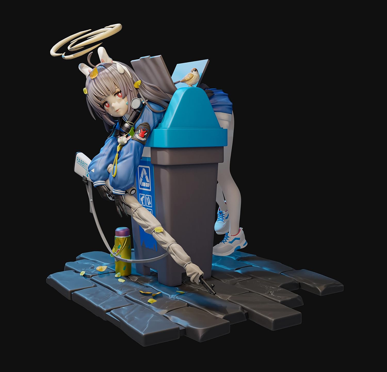 ブルアカ 霞沢ミユのゴミ箱フィギュア(ガレキ)の製造工場がやばすぎる