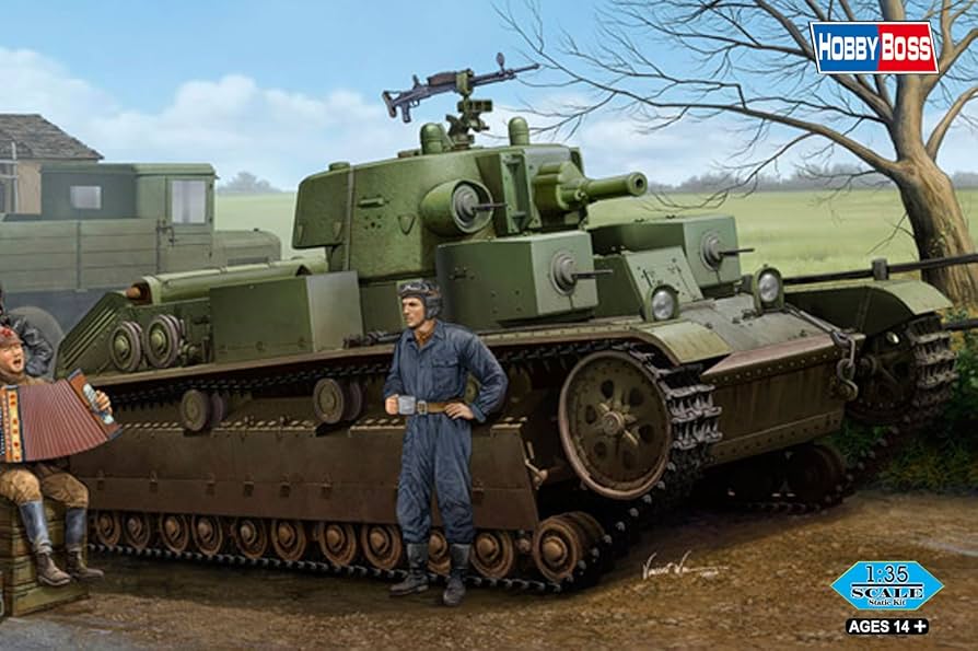 Amazon | ホビーボス 83855 1/35 ソビエト T-28 中戦車 円錐砲塔型