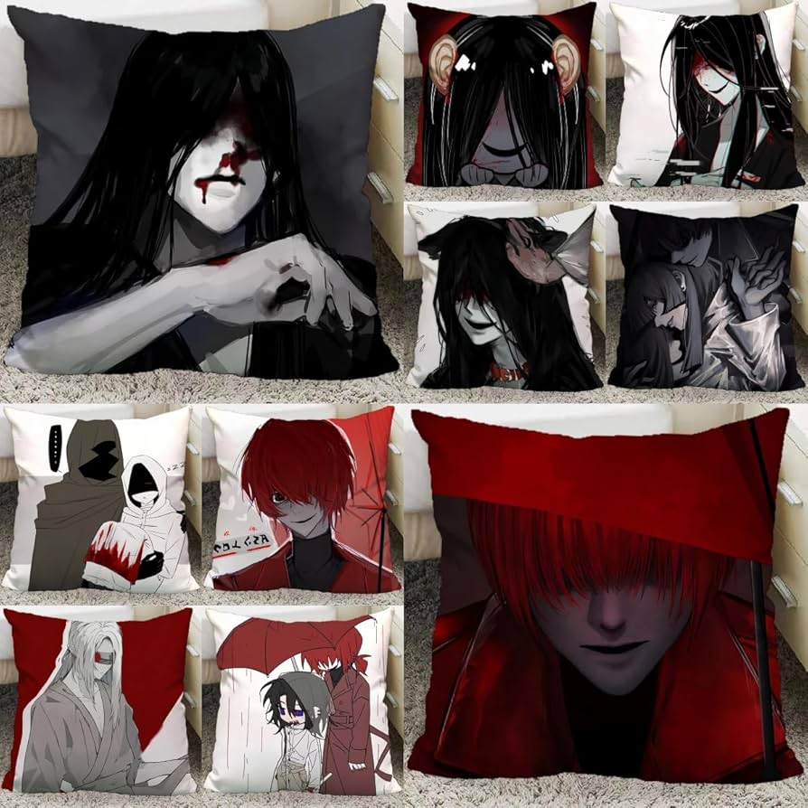 Amazon.co.jp: 文字化化 男鬼 抱き枕 クッション 這いばい男 赤い傘の