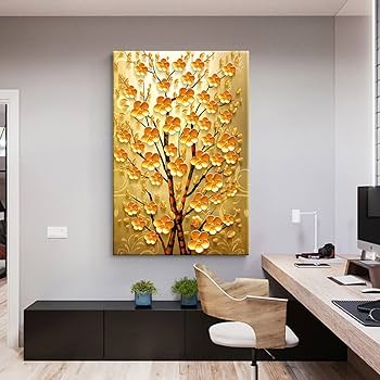 Amazon.co.jp: アートパネル 風水 絵 玄関 油絵 絵画 金運アップお