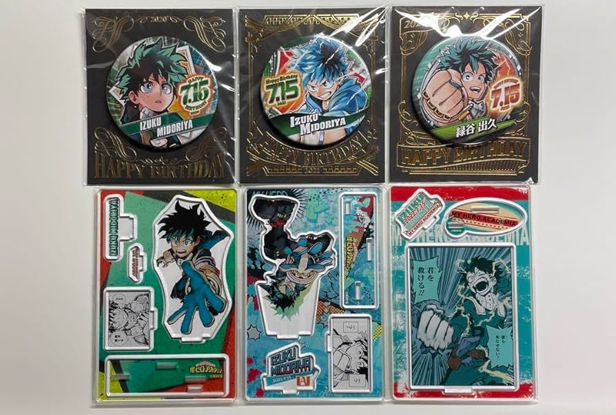 Amazon.co.jp: 緑谷出久 バースデーグッズ アクリルスタンド 缶バッジ