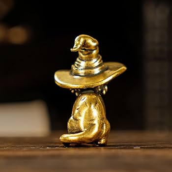 Amazon.com: CHOVY Retro Handcrafted Witch Cat Ornament - 100