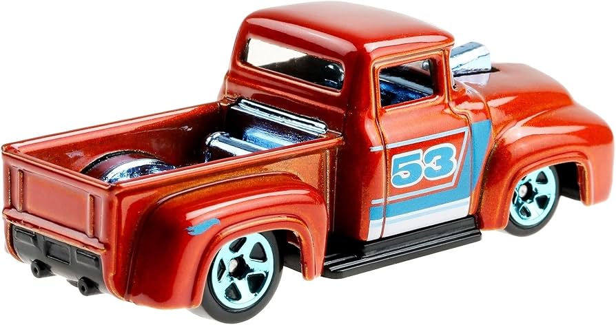 Amazon.com: Hot Wheels Orange & Blue 53rd Anniversary Custom '56