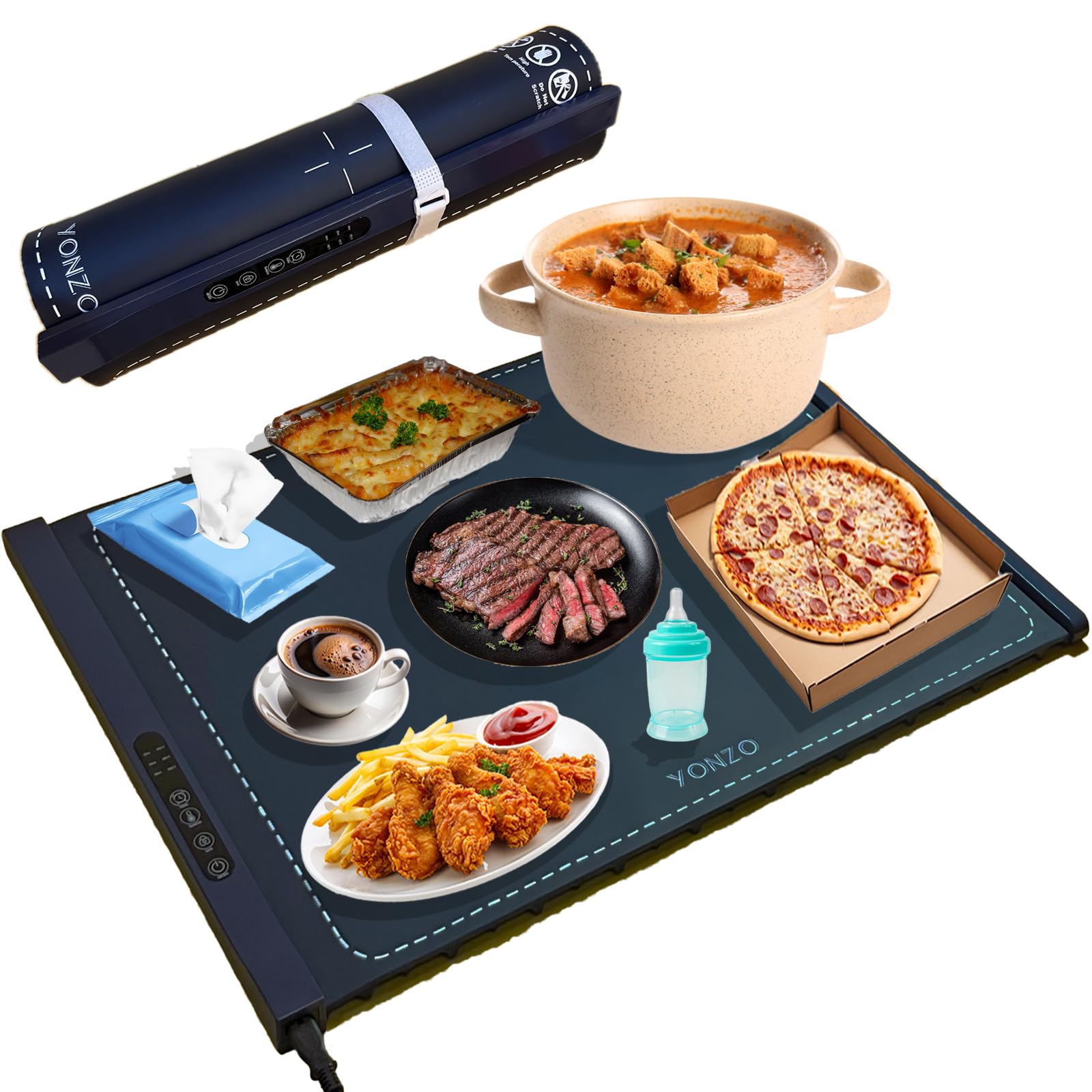 Amazon.com: YONZO Food Warming Mat for Countertop Full Surface Hot