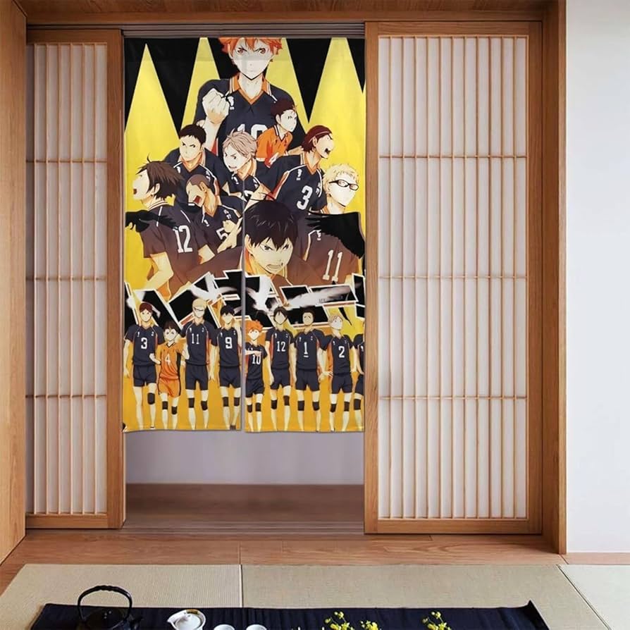 Amazon｜ハイキュー!! のれん 間仕切り 遮光 暖簾 ロング 目隠し