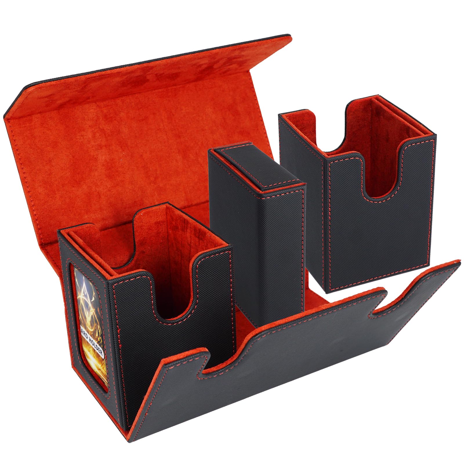 Amazon.co.jp: AFIING Mtgデッキボックス 指揮官ディスプレイ付き