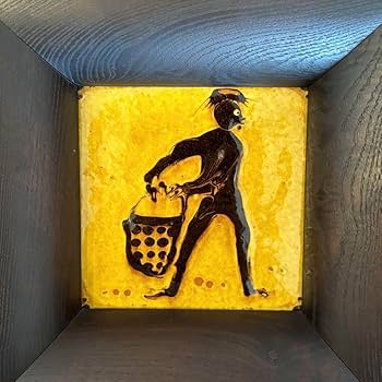 Amazon.co.jp: 舩木研兒 陶板 船木研児 河童 カッパ 布志名焼 黄釉