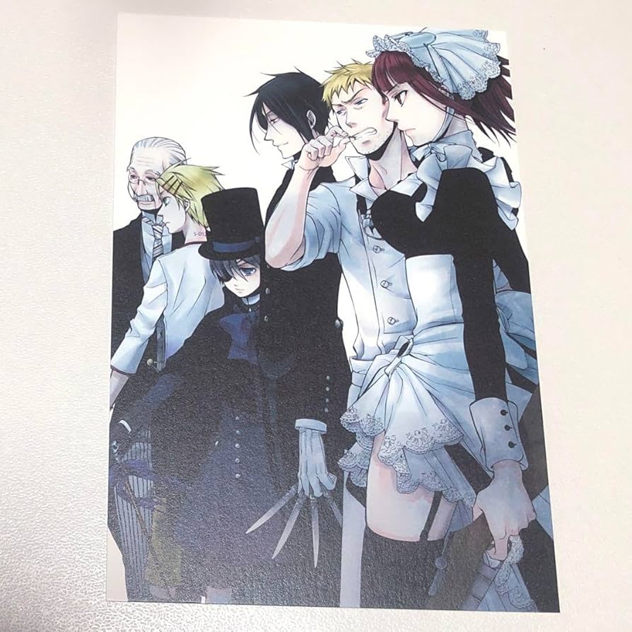 Amazon.co.jp: 黒執事 ポストカード セバスチャン シエル タナカ