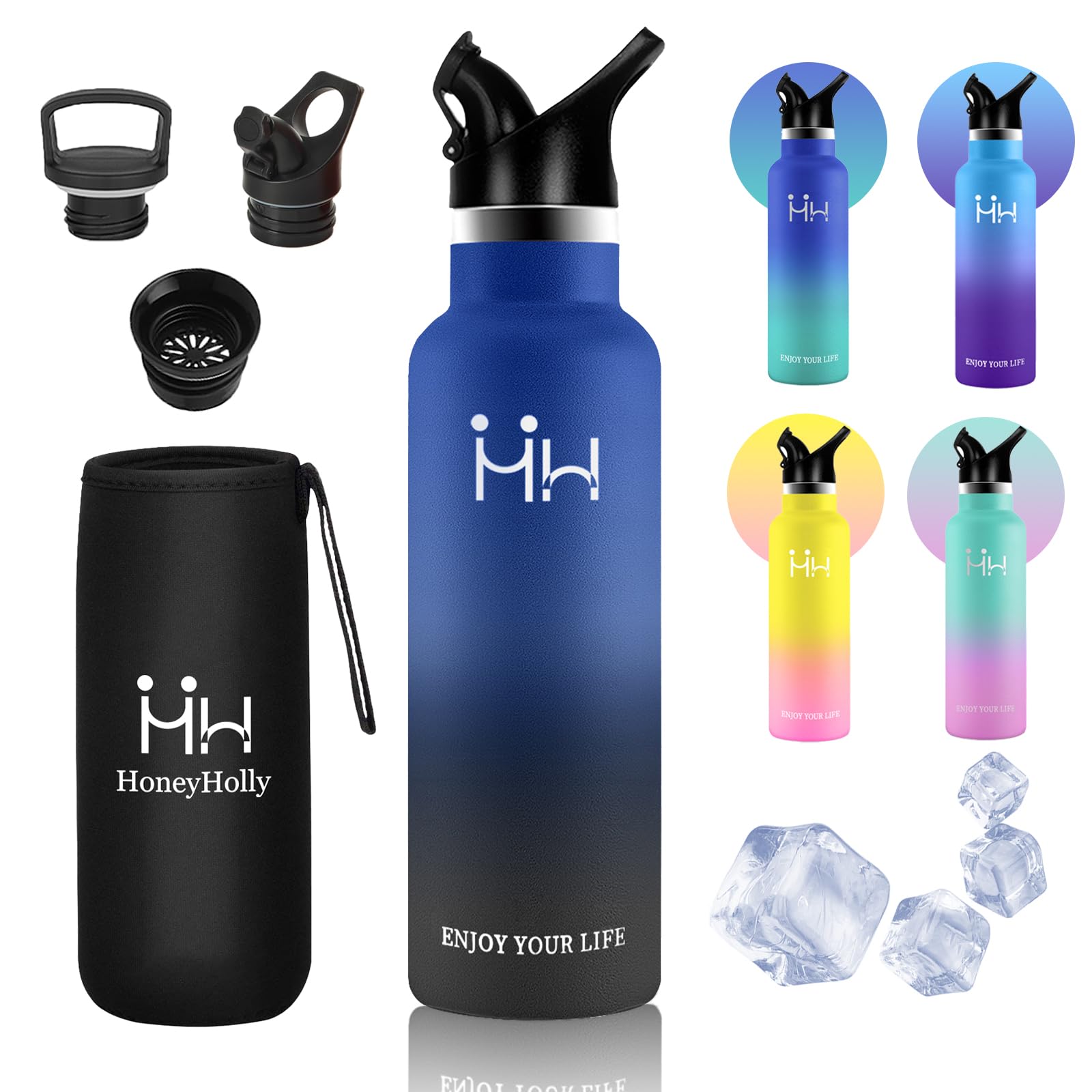 Amazon | BOONSHAK ステンレスボトル 750ml 水筒 炭酸対応 スポーツ