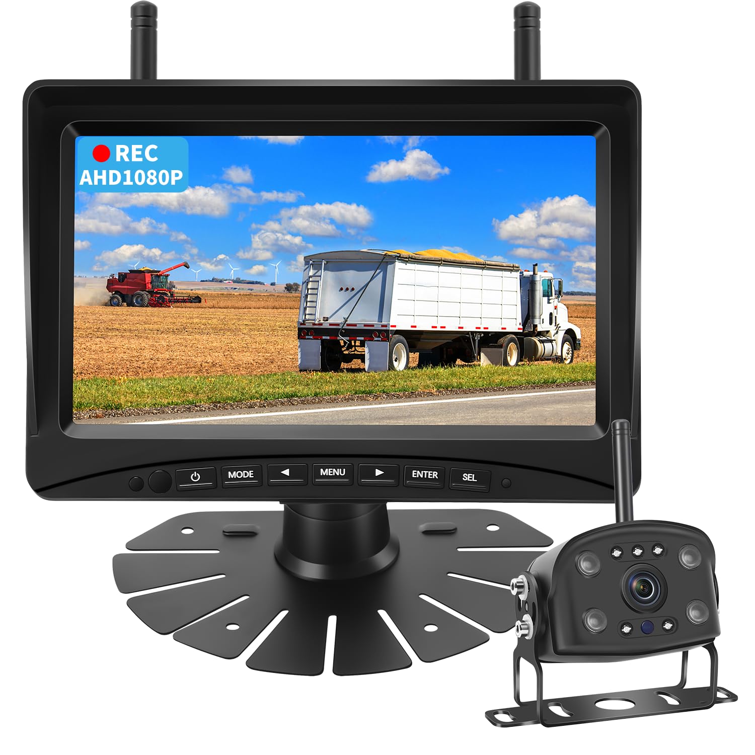 Amazon.co.jp: 【7インチIPSモニター付きワイヤレスバックカメラ】 約6