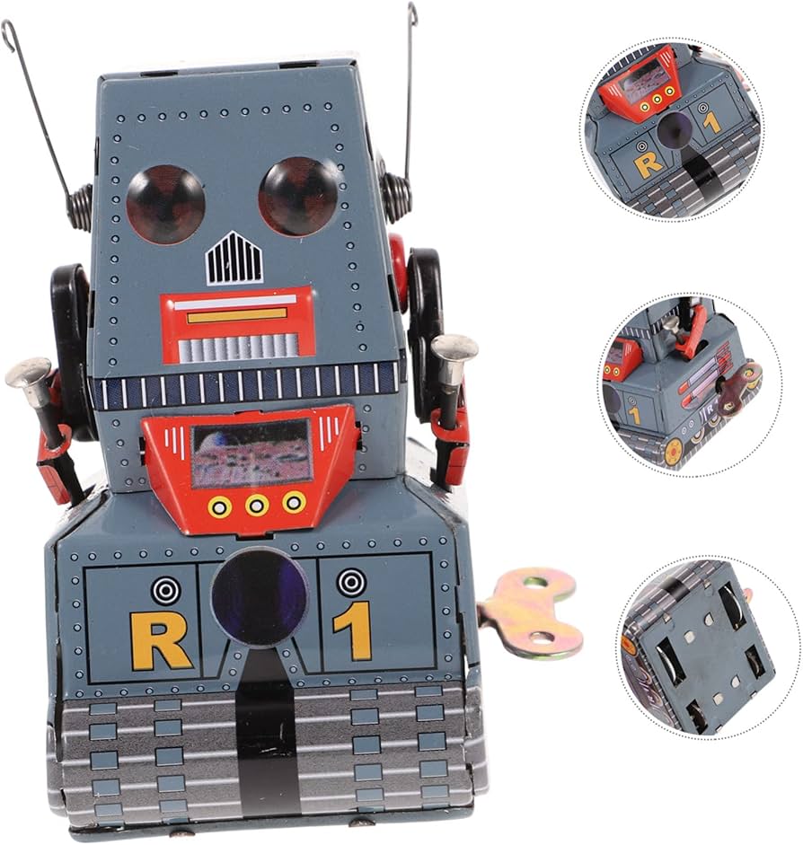 Amazon | FELTECHELECTR ロボットブリキのおもちゃ ブリキのゼンマイ